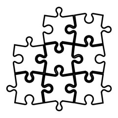 puzzle game pieces isolated icon vector illustration design
