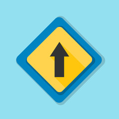 Ahead Up Arrow sign illustration