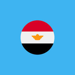 Flag of Egypt icon. flat design
