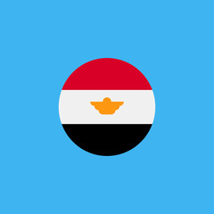 Fototapeta premium Flag of Egypt icon. flat design