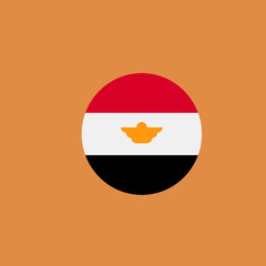 Flag of Egypt icon. flat design