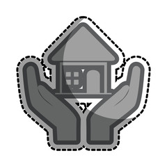 real estate house icon vector illustration design