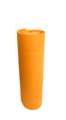 yellow yoga mat isolated