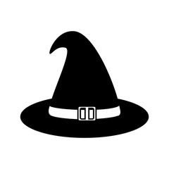 witch hat halloween card vector illustration design