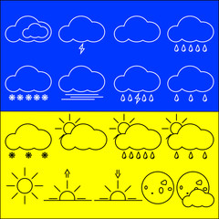 Obraz premium Weather icons