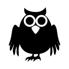 owl halloween card icon vector illustration design