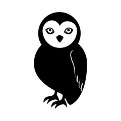 owl halloween card icon vector illustration design