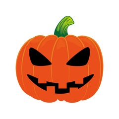 halloween pumpkin card icon vector illustration design