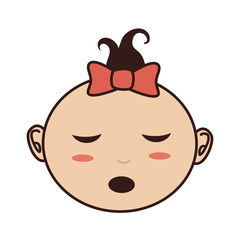 little asian baby icon vector illustration design