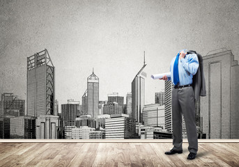 Fototapeta premium Man of engineering profession