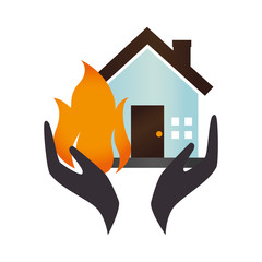 house insurance icon emblem vector illustration design