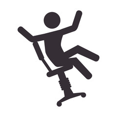 human silhouette accident icon vector illustration design