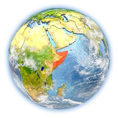 Somalia on Earth isolated