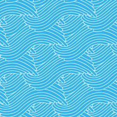 Abstract geometric pattern with wavy lines, stripes. A seamless