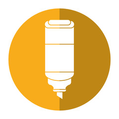 permanent marker school utensil shadow vector illustration eps 10