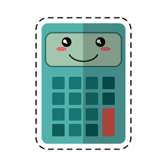 calculator mathematics accounting cut line vector illustration eps 10