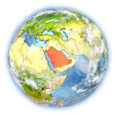 Saudi Arabia on Earth isolated