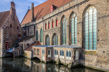 Fototapeta na wymiar Gothic architecture in Bruges, Belgium