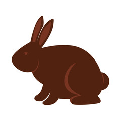 rabbit silhouette isolated icon vector illustration design