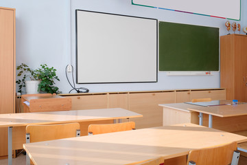 Interior of a school class