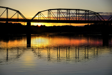 Sunset on the Steel Bridge Saskatoon