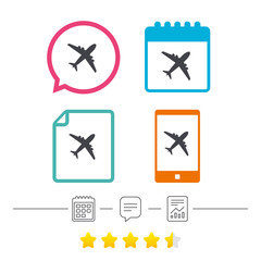 Airplane sign. Plane symbol. Travel icon.