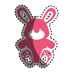 baby rabbit toy isolated icon vector illustration design