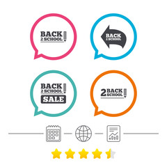 Back to school icons. Studies after the holidays.