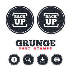 Backup date sign icon. Storage symbol.