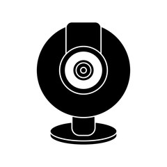 web cam computer rounded icon pictogram vector illustration eps 10