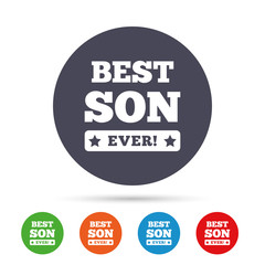 Best son ever sign icon. Award symbol.