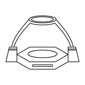game platform simulator virtual reality thin line vector illustration eps 10