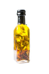 olive oil bottle isolated