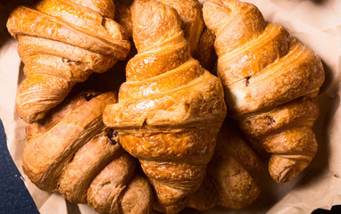 Tasty buttery croissants