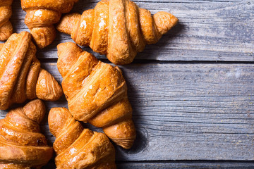 Tasty buttery croissants