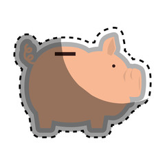 piggy savings money icon vector illustration design