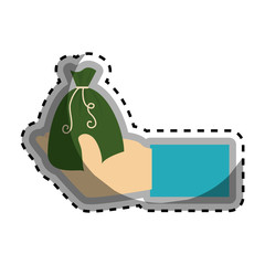 money bag isolated icon vector illustration design