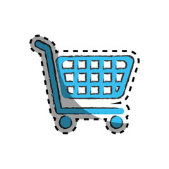 cart shopping commercial icon vector illustration design