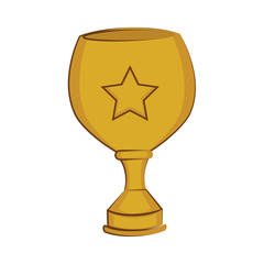 trophy winner isolated icon vector illustration design