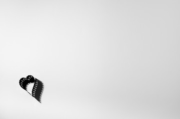 heart shaped made from retro film negative. photography creative concept