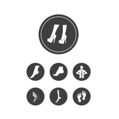 Infographics women: High heels and not healthy feet icon.