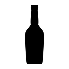 silhouette beverage bottle drink icon vector illustration