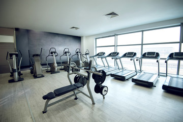 Fototapeta na wymiar Empty modern gym