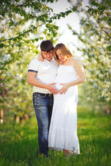 Fototapeta premium young couple pregnant