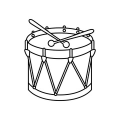 Fototapeta na wymiar drum instrument isolated icon vector illustration design