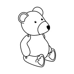 bear teddy baby toy icon vector illustration design