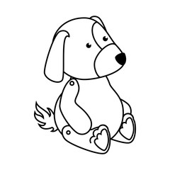 cute dog baby toy icon vector illustration design