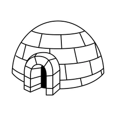 Fotobehang igloo exterior isolated icon vector illustration design © Gstudio