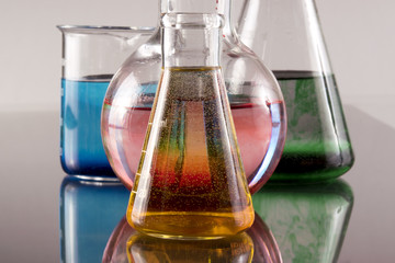colorful chemistry lab