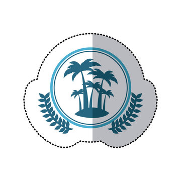 symbol blue island icon image, vector illustration